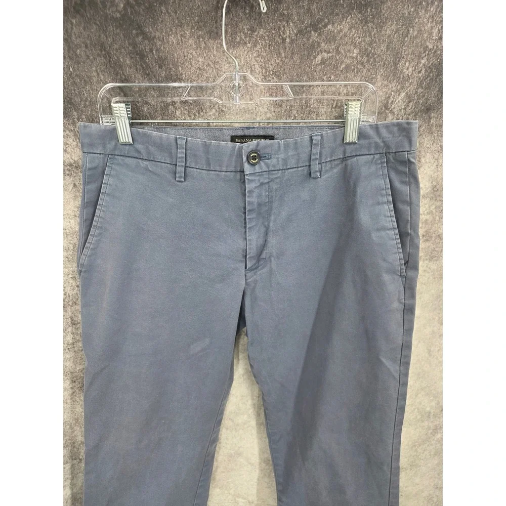 Banana Republic Mason Chino Pants Mens 33 X 30 Blue Straight Leg Casual Office